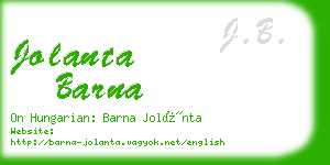 jolanta barna business card